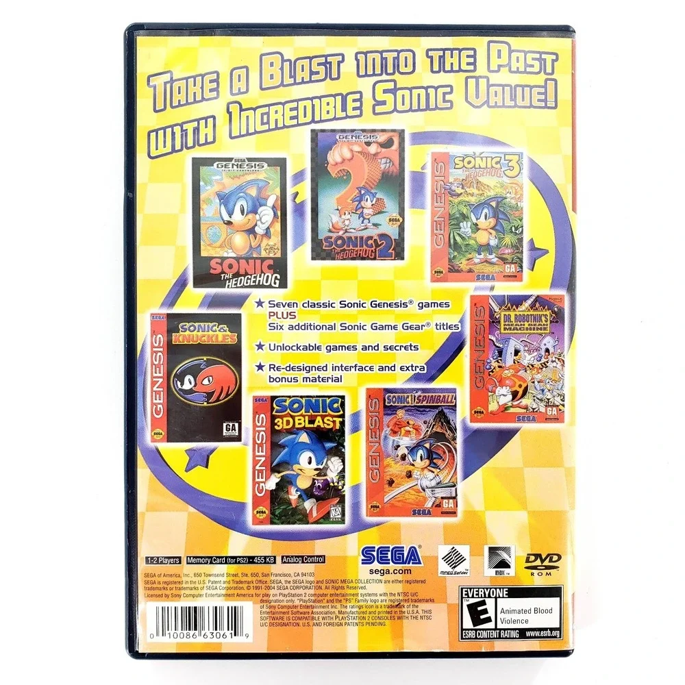 Sonic Mega Collection Plus (Sony PlayStation 2, 2004) Complete Tested & Works